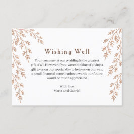 Cartão De Informações Ouros. Simples desejo. Airy Wedding