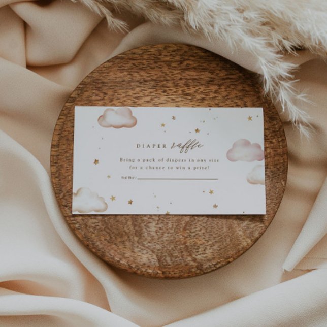 Cartão De Informações Over the Moon Diaper Raffle Card (Criador carregado)