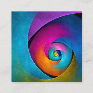 Cartão De Informações Padrão Azul Cor-de-rosa Abstrato Floral Moderno #1