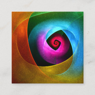 Cartão De Informações Padrão de Abstrato de Arte Azul Cor-de-Cor-de-Cor 