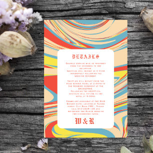 Cartão De Informações Padrão de Arte Abstrato da Retro Antigo Inglês