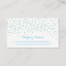 Padrão de Confetti de Casamento Azul e Branco Turq