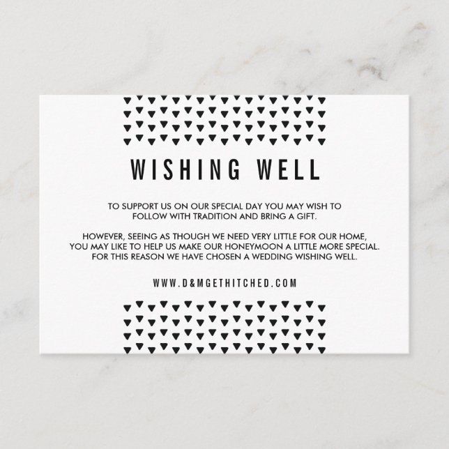 Cartão De Informações Padrão de triângulo moderno ENCLOSURE SIMPLES pret (Frente)