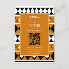 Cartão De Informações Padrão Floral do Diamante de Flor de Faixa de Fron