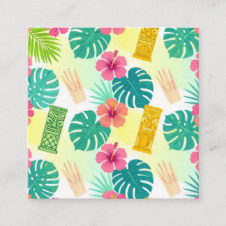 Cartão De Informações Padrão Tiki Havaiano Tropical para Casamento Festa