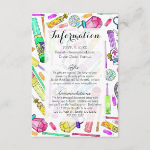 Cartão De Informações Padrões de doce engraçados retrô do Neon anos 80 9