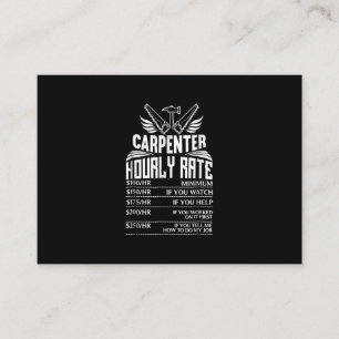 Cartão De Informações Pai Engraçado do Excelente de madeira do carpintei