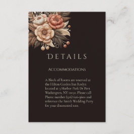 Cartão De Informações País Elegante Moderno Ocidental- Floral