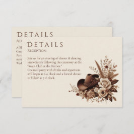 Cartão De Informações País Elegante Moderno Ocidental- Floral