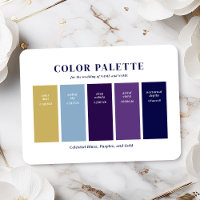Paleta de Cores de Casamento Azul e Púrpura Escuro