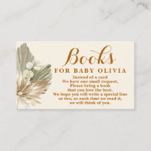 Palmas secas Lunaria Livros para Pedido de Bebê