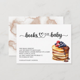 Cartão De Informações Pancake   Livros para Bebê