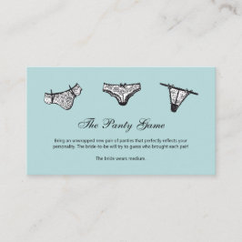 Cartão De Informações Panty Game Panes, Insira A Placa