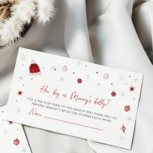 Cartão De Informações Papais noeis Chá de fraldas bebê quão grande é a b