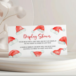 Cartão De Informações Papais noeis Chá de fraldas de Natal