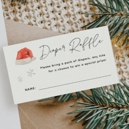 Cartão De Informações Papais noeis Chá de fraldas Feriado de Bebê Raffle