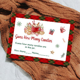 Cartão De Informações Papais noeis De Bolachas De Natal Adivinham Quanta