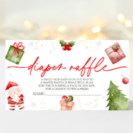 Cartão De Informações Papais noeis Fralda de Natal Raffle
