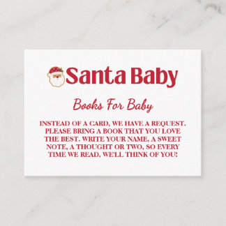 Cartão De Informações Papais noeis Vermelho E Chá de fraldas Verde