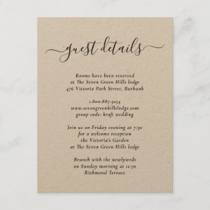 Cartão De Informações Papel Kraft Moderno Elegante