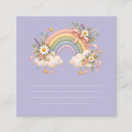 Cartão De Informações Papelaria Arco-íris Pastel