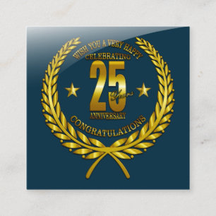 Cartão De Informações Parabéns pelo 25º Aniversário