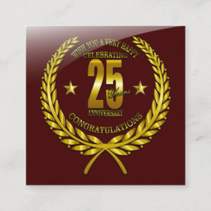 Cartão De Informações Parabéns pelo 25º Aniversário