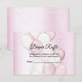 Cartão De Informações Partido Balões Brancos Cor de Água do chá de frald