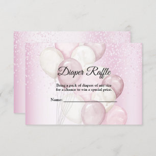 Cartão De Informações Partido Balões Brancos Cor de Água do chá de frald