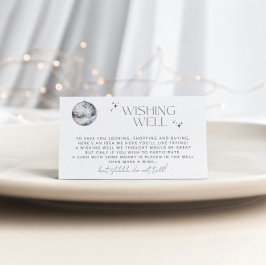 Cartão De Informações Partido de Disco Retroativo Desejando Bem