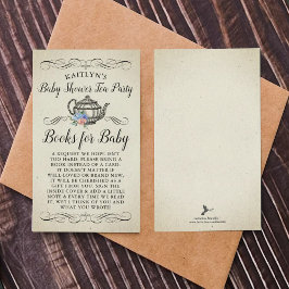 Cartão De Informações Partido Elegante Vintage Tea | Solicitação de Livr