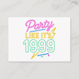 Cartão De Informações Party Like It’s 1999®™ – Neon Voltage
