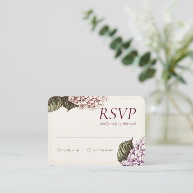 Cartão De Informações PASSION | Wedding Invite RSVP (Em pé/Frente)
