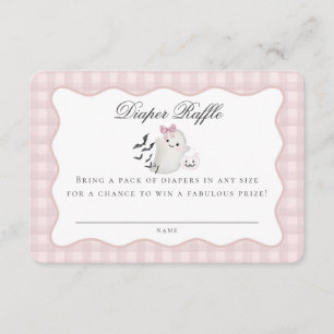 Cartão De Informações Pasta cor-de-rosa Pequena Fralda do Fantasma do Bo