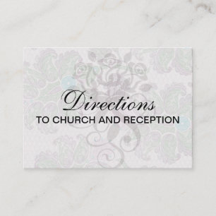 Cartão De Informações pastéis floral damasco primavera