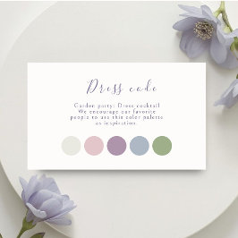 Cartão De Informações  Pastel Script Wedding Attire