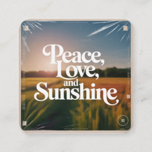 Cartão De Informações Paz, Amor E Luz Do Sol