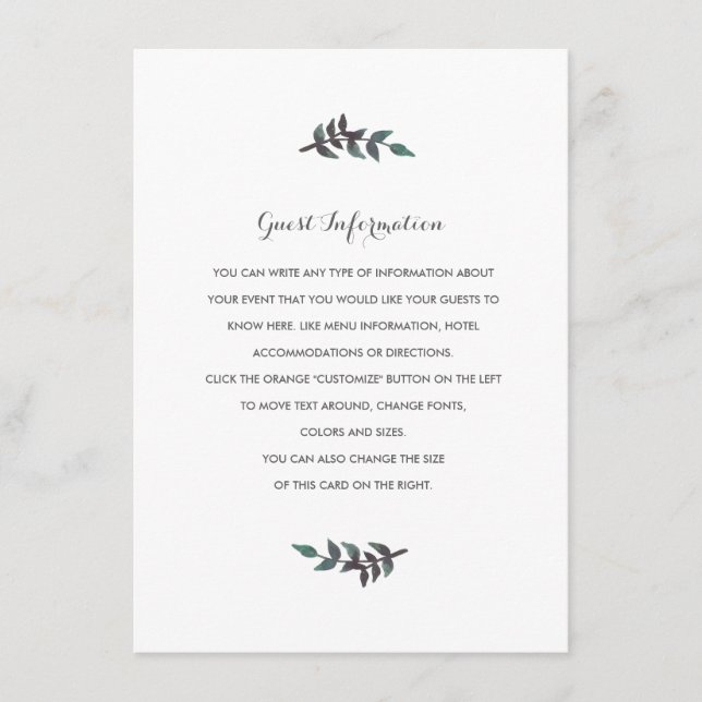 Cartão De Informações Peach Peonies Wedding Insert (Frente)