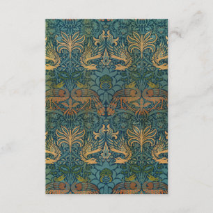 Cartão De Informações Peacock e Dragon, 1878, por William Morris