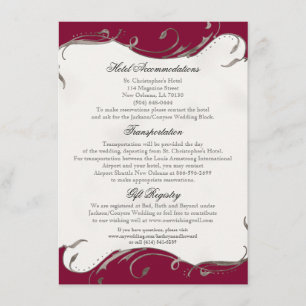 Cartão De Informações Peacock Feather n Swirls - Recepção, Mapa, Hotel