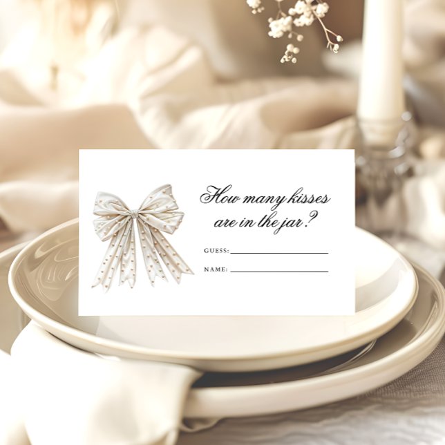 Cartão De Informações Pearls Arco Quantos Kisses Jogo de Brida (Criador carregado)