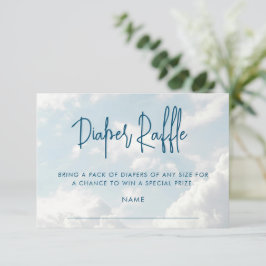 Cartão De Informações Peça de Raffle de Fralda do Céu