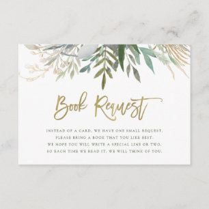 Cartão De Informações Pedido chique do livro do bebê da folha