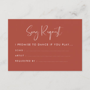 Cartão De Informações Pedido de casamento Elegante e moderno de terracot