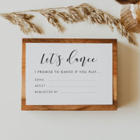 Pedido de dança de Vamos de caligrafia elegante