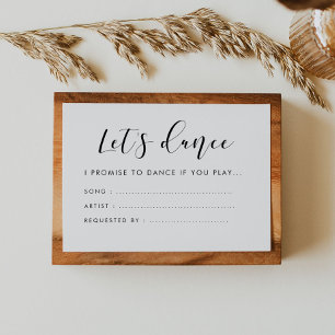 Cartão De Informações Pedido de dança de Vamos de caligrafia elegante