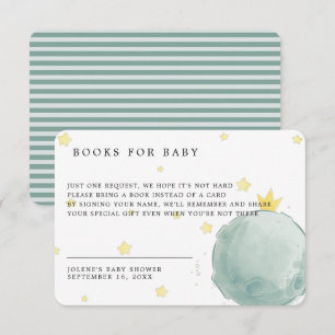 Cartão De Informações Pedido de Livro Chás de Bebê do Pequeno Príncipe