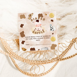 Cartão De Informações Pedido de Livro Chuveirinho de Bebê Vaca Sagrada