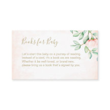 Pedido de livro de chá de bebê de rosas em aquarel