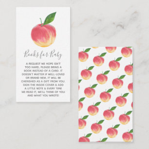 Cartão De Informações Pedido de Livro de Chás de Bebê Sweet Little Peach